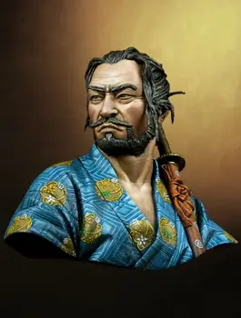 1/10 Японски самурай древен бюст играчка смола модел миниатюрни комплект разглобяване небоядисани