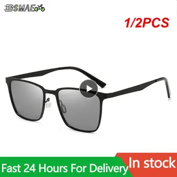 1/2PCS Луксозни квадратни рамки за пътуване слънчеви очила мъжки реколта сенник очила шофиране нюанси мъжка мода висококачествени слънчеви очила