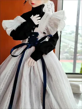 1/3 BJD AS Прислужница черно и бяло рокля, високо качество кукла дрехи безплатна доставка
