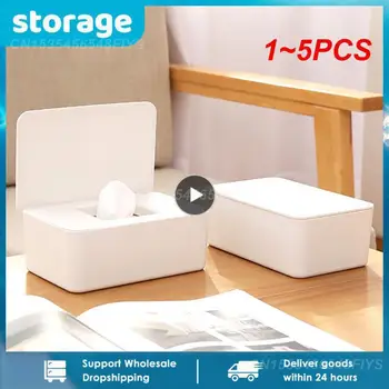 1 ~ 5PCS Домакински пластмасови прахоустойчив капак тъкан кутия настолен печат домашен офис декорация мокра тъкан кутия