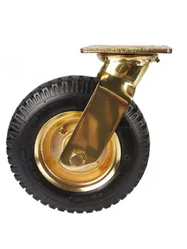 1 бр. Колело 8-инчово позлатено надуваемо колело гумена хотелска количка за багаж Air Universal