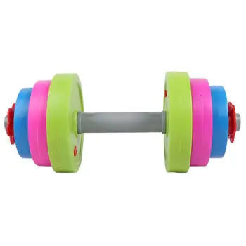1 Комплект за вдигане на тежести Забавни регулируеми цветни тренировъчни комплекти или детски фитнес упражнения - Напълнете с плажен пясък или вода