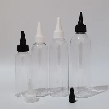 100ml 150ml 200ml 250ml празни прозрачни пластмасови бутилки със заострена уста Контейнери Travel Size За душ гел шампоан течност