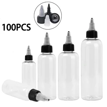 100PCS 30ml 60ml 120ml PET пластмасови капкомер бутилки празни E сок течни контейнери за многократна употреба бутилка масло с винтова капачка