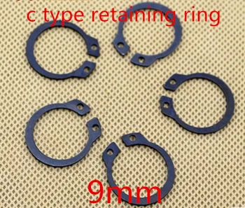 100pcs / lot m9 9mm C тип snap ring, C тип задържащ клип пръстен шайба легирана стомана