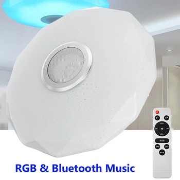 100W таванни светлини RGB музика Led Remote&APP контрол за дома Bluetooth високоговорител осветително тяло изстрел атмосфера стая декор