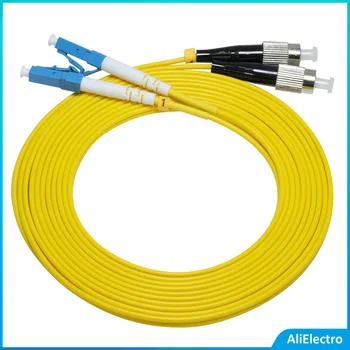 10pcs LC / UPC-FC / UPC двуядрен едноядрен оптичен кабел Симплекс джъмпер кабел SM дуплекс 2 ядра Оптичен 1m 2m 3m 5m 10m