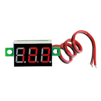 1pc 0.36 инчов LED цифрово напрежение таблица 2-линия DC напрежение таблица червено синьо зелено DC4.5-30V волтметър LED дисплей измервателен инструмент