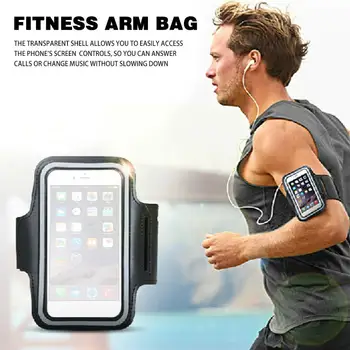 1pcs универсална водоустойчива спортна лента за ръка чанта за открит фитнес бягане ръка лента мобилен телефон торбичка покритие притежателя W6h0