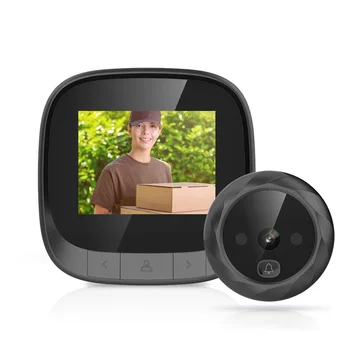 2.4 инчов визуализатор на врати Smart HD дисплей екран видео Peephole 90 градуса широкоъгълна камера за нощно виждане Къща за сигурност Doorbell