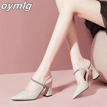 2022 нови сандали с висок ток дамски летни заострени презрамки за пръсти перлено секси фея стил обувки с висок ток с висок ток