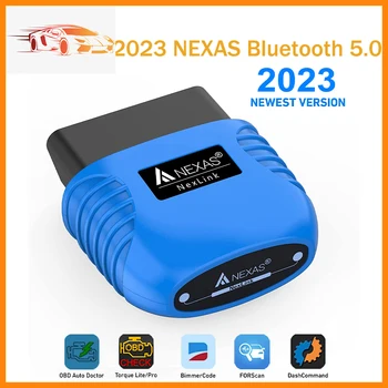 2023 NEXAS Bluetooth 5.0 OBD2 EOBD Скенер за диагностика на мотоциклети за iOS Android Windows Инструмент за диагностично сканиране на четеца на кодове за отказ