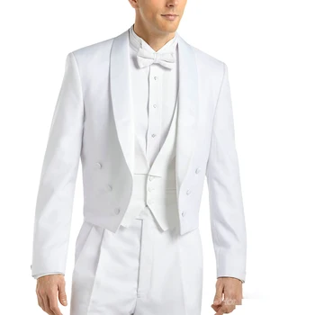 2023 Мъжки костюми сватба Terno младоженец костюм Hombre елегантен три парче яке панталони жилетка редовни бала тънък годни пиджак мужской