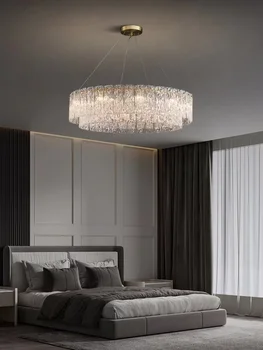 2023 Нов модерен светъл луксозен кристален полилей за хол Висок клас трапезария спалня антре луксозна декорация на дома Led lightin