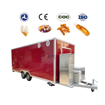 2023 Улица с помощта на камион за бързо хранене с пълна кухня храна количка за продажба лед мини храна ремарке