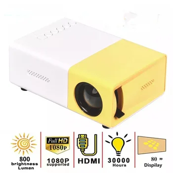 2024 Нов мини проектор YG300 Pro LED поддръжка 1080P Full HD преносим проектор Аудио видео проектор