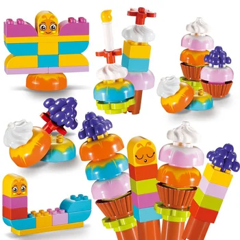 29pcs Приятел серия големи частици градивни блокове Kawaii DIY творчески мечта сладолед тухли комплект играчки за момичета рожден ден