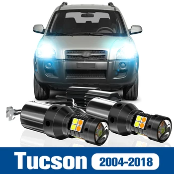 2x LED двоен режим мигач + дневна светлина DRL аксесоари Canbus за Hyundai Tucson 2004-2018 2011 2012 2013 2014 2015