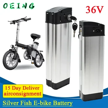 36V 10AH 20AH Сребърна риба Литиева Ebike Bateria Akku 500W 24V 36 V 15AH 30AH Li йон електрически велосипед велосипед 48V 18650 батерия