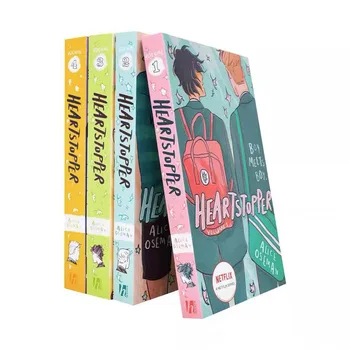 4 Книги/комплект Heartstopper Series Том 1-4 Книги, определени от Алис Озман Heartstopper Series Том 1-4 Книги, определени от Алис Oseman