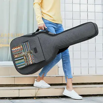 40 инча 41 инчова китара концерт чанта Boho стил дебела подложка рамо раница народни акустична китара калъф торбичка