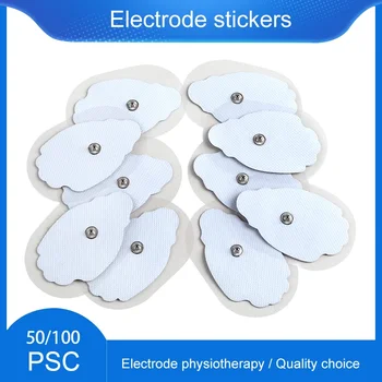 50/100Pcs TENS EMS Подложки за електроди Гел пластир за електродни стикери Електроди Физиотерапевтичен масажор Стимулатор на нервните мускули