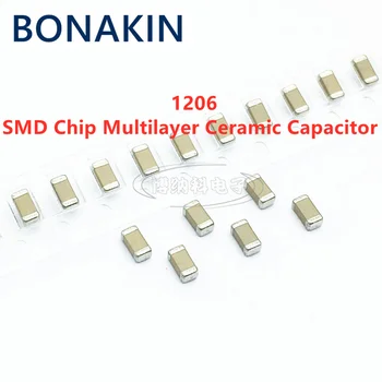 50PCS 1206 2.7NF 50V 100V 250V 500V 1000V 272K 10% X7R SMD чип многослоен керамичен кондензатор