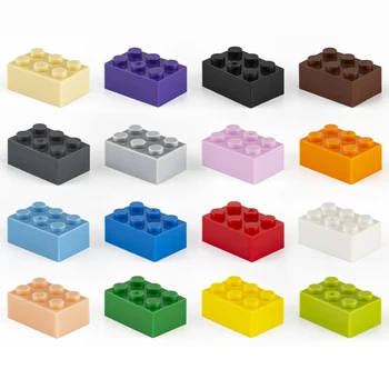 55pcs малки частици 3002 висока тухла 2x3 DIY градивен блок, съвместим с творчески подарък MOC градивен блок замък играчка