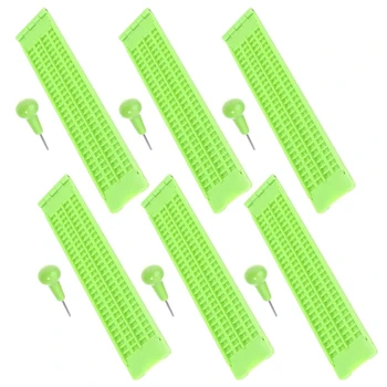 6X 4 линии 28 клетки брайлова дъска за писане със стилус брайлова шисти преносима практика за слепи учебни консумативи