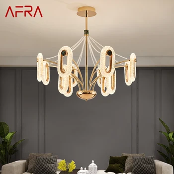AFRA Nordic полилей лампа LED осветителни тела модерни творчески пръстени висулка светлини за дома хол трапезария декор