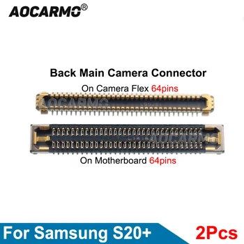 Aocarmo 2Pcs конектор за задна камера Основна платка FPC щепсел дънна платка Flex кабел за Samsung Galaxy S20 Plus S20 + подмяна
