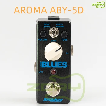 AROMA ABY-5D True Bypass Bluesy Vintage Blues Overdrive Mini Single Electric Guitar Effect Pedal 2 Избор на режим