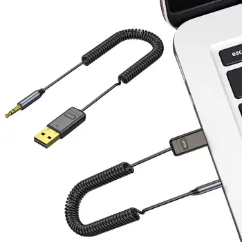 Aux аудио адаптер за кола аудио адаптер USB предавател приемник Aux кабелен входен адаптер Ниска латентност музика стрийминг звукова система