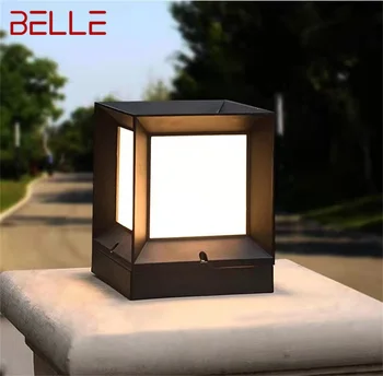 BELLE външна слънчева кубична светлина LED водоустойчива стълб пост лампа тела за домашна градина двор