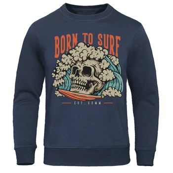 Burn To Surf Even Facing Dead Print Hoodies Male Casual Oversized Sweatshirt Retro Street Streetwears Funny Graphic Hoodie Men