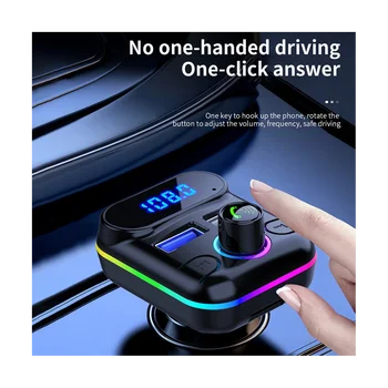 Car Hands-Free M33 Bluetooth-Compaitable 5.0 FM трансмитер Dual USB зарядно Kit MP3 модулатор плейър Disk Player
