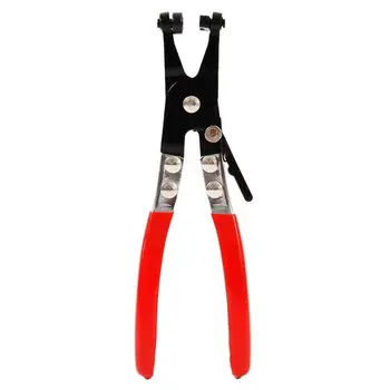 Car Tube Clamp Long Automotive Hose Clamp Pliers Straight Throat Tube Bundle Clamp Removal Tool Straight Smooth Handle Plier