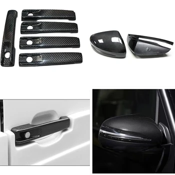 Carbon Fiber Капачки за огледала за обратно виждане Капак на дръжката на вратата Екстериор Добавете Shell За Mercedes Benz W464 G Class G63 AMG G500 2019