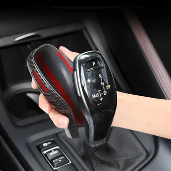 Carbon Fiber отпечатани кола Gear Shift Копче стикер капак Стайлинг формоване Trim за BMW X1 X2 2020