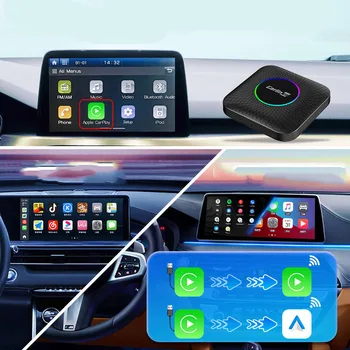 Carlinkit Кабелен към безжичен Carplay Androidauto Android 13 Car Center Smart Box 8Gb Ram + 128Gb вградена памет Gps