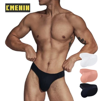 CMENIN 3Pcs памук човек долни гащи секси черни мъжки спортни фитнес слипове мъжки бикини гейовете приплъзване твърди бикини Jockstrap слипове