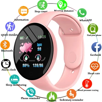D18S Smart Watch гривна Кръгови мъже / жени фитнес тракер кръвно налягане водоустойчив сърдечен ритъм монитор спорт за Android IOS