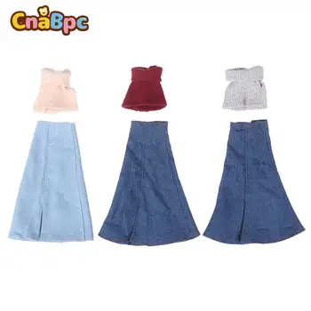 Fashion Autumn Mini Fresh Clothes Dress For 1/6 Doll Daily Outfit Party Skirt Cute Gown Clothes For Doll Accessories Kids Gift