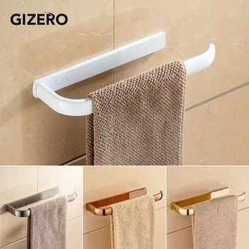 GIZERO Стойка за кърпи за баня Масивен месинг кърпа бар античен / хром / четка / златна кърпа държач закачалка за стена ZR2225