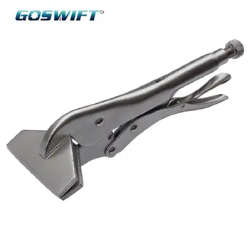 Goswift Клещи за плосък нос Инструмент Регулируеми заключващи клещи 10 инча Скоба Grip Tool Високовъглеродна стомана за фиксирано затягащо заваряване