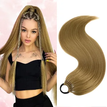 hair wigs for women конска опашка extensions de cabello 60CM права коса синтетична конска опашка фалшива плитка перука заколка для волос