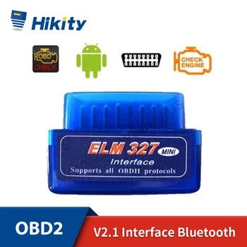 Hikity OBD2 скенер ELM327 Auto Mini V2.1 интерфейс кола диагностичен детектор Bluetooth OBD диагностичен скенер за универсална кола