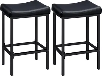 HOOBRO бар столове, комплект от 2 стола, табуретки с височина на брояча с извита повърхност, кухня 24.8 инча