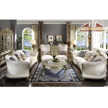 Hot Продажба Луксозна висококачествена класическа всекидневна Royal Sofa Set Мебели