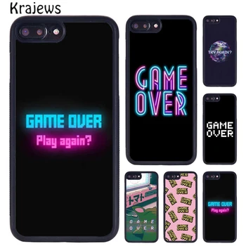 Krajews Neon игра над пиксел телефон случай за iPhone SE2020 15 14 X XR XS 11 12 мини 13 Pro MAX 6 7 8 Плюс капак черупка кок